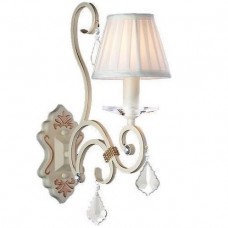 Απλίκα τοίχου 1xE14 Μεταλλικό Μπεζ Υφασμάτινο Καπέλο 43308-1